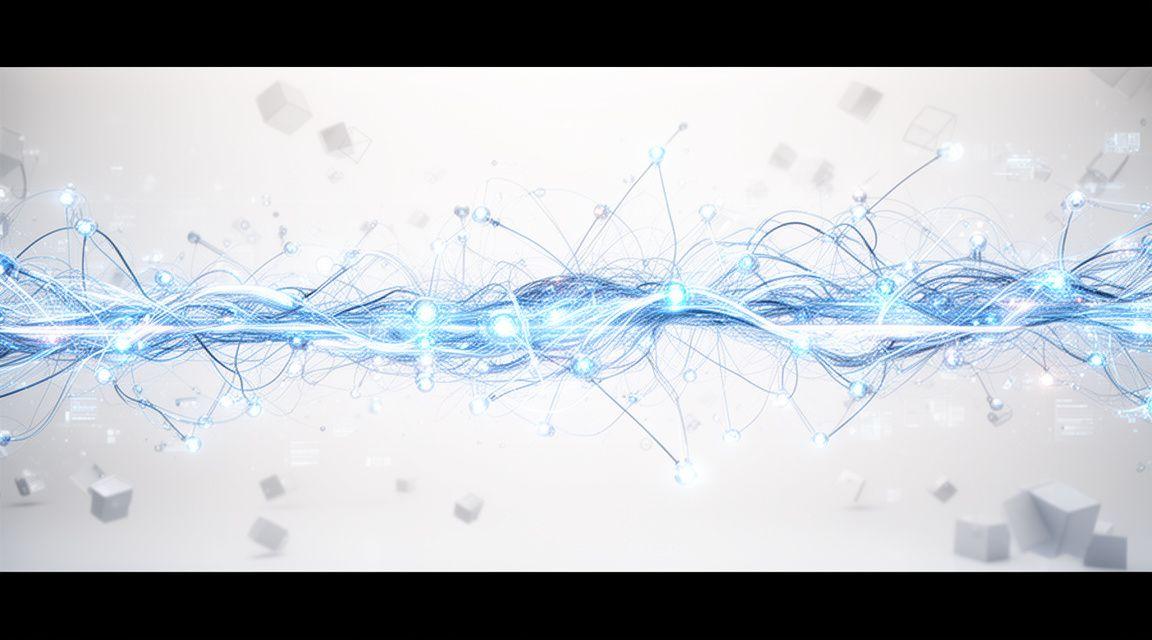 Abstract representation of custom neural network architecture with glowing nodes